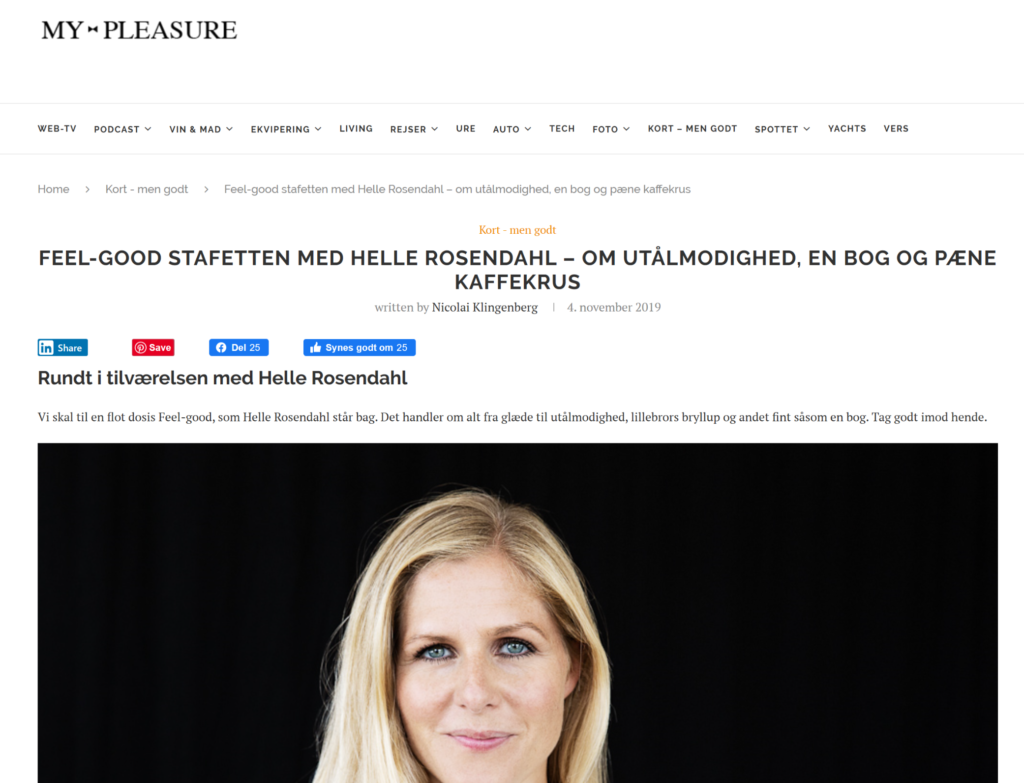 My Pleasure - feel good med Helle Rosendahl