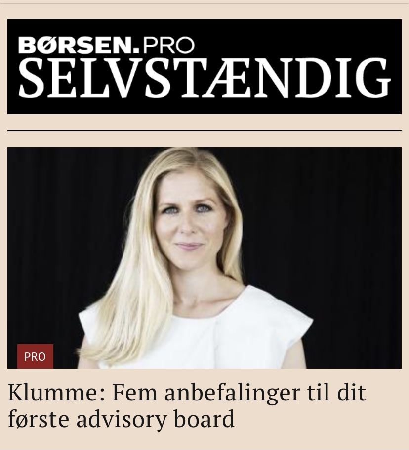 Klumme fra Børsen - fem anbefalinger til dit første advisory board